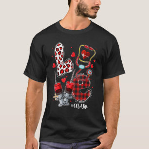 Liebes Stethoskop Spritze CNA Leben Krankenschwest T-Shirt