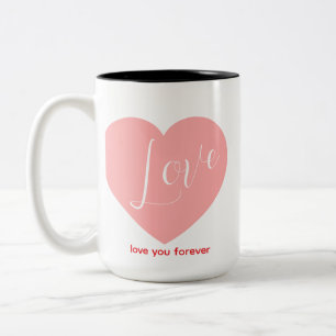 Liebes-Tasse – Romantisches Personalisiertes Trink Zweifarbige Tasse
