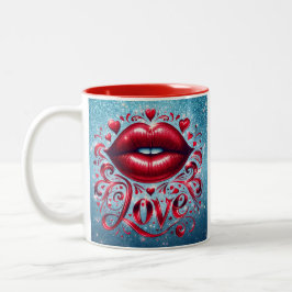 Liebes-Tasse Zweifarbige Tasse