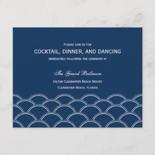 Liebes-Tauben-Hochzeitsempfangskarten - Navy Begleitkarte