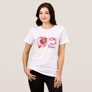 Liebes-Trank-Hexen-T-Shirt Süßes Rosa Halloween- Tri-Blend Shirt
