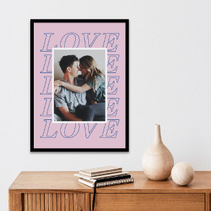 Liebes-Typografie Valentinstag Poster - Lavendel