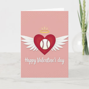 Liebes- und Baseball Valentinskarte Karte