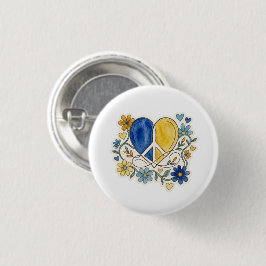 Liebes- und Friedensblume Button