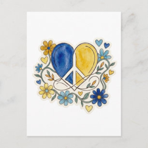Liebes- und Friedensblume Postkarte