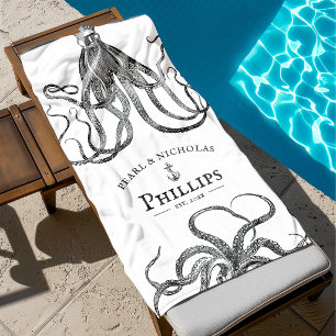 Liebesarme Tintenfisch-Thema Strandtuch