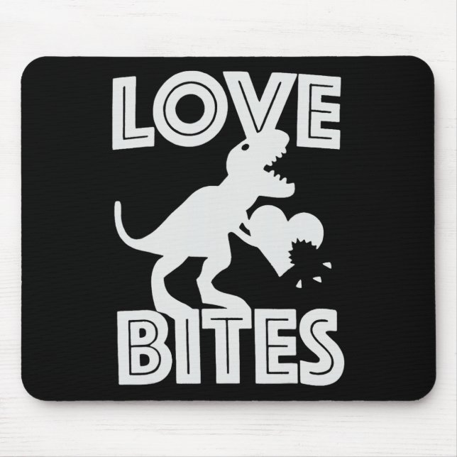 Liebesbisse Dinosaurier Valentinstag  Mousepad (Vorne)