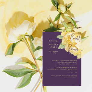 Liebesblühende Pflaumen-Gelbe Blumeneinladung zur  Einladung