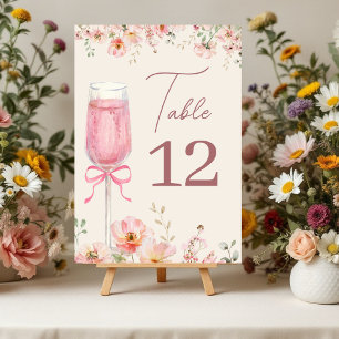 Liebesblüten Champagner Rosa Brautparty Einladung