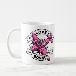 Liebesbomber-Pilotin Pink Kaffeetasse