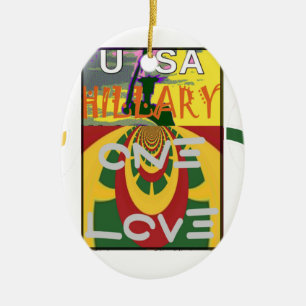 Liebesbotschaft in Rasta-Farben Kunstposter Keramik Ornament