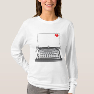 Liebesbrief auf alter Schreibmaschine T-Shirt