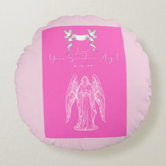 Liebesbrief-Design - Liebe, Dein Schutzengelxxoo Rundes Kissen