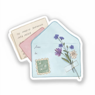 Liebesbrief im Vintage-Stil Aufkleber