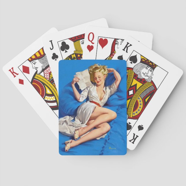 Liebesbrief Pin Up Spielkarten (Rückseite)