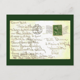 Liebesbrief-Postkarte Postkarte