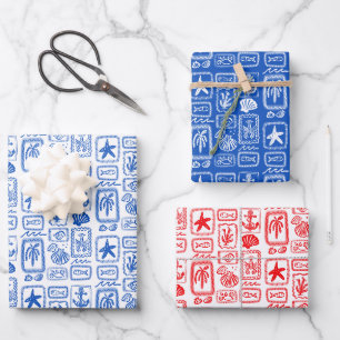 Liebesbriefe vom Strand Ozean Modern INDIVIDUELL Geschenkpapier Set