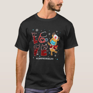 Liebescamp Krankenschwester Büffel Kariert Leopard T-Shirt