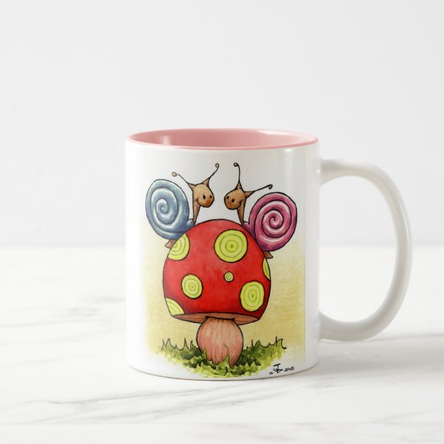 Liebeschnecke-Tasse Zweifarbige Tasse (Rechts)