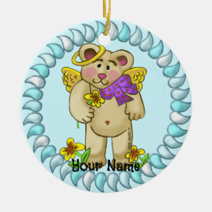 Liebesengel Bär Keramik Ornament