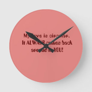 Liebeserklärung Runde Wanduhr