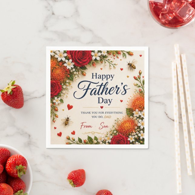 LIEBESGESCHENK FÜR DEN VATER SERVIETTE (Beispiel)