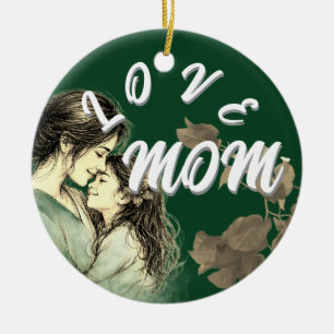 LIEBESGESCHENK MUTTER TOCHTER FRAUEN KERAMIK ORNAMENT