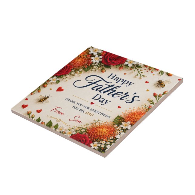 LIEBESGESCHENK ZUM VATERTAG  FLIESE (Seite)