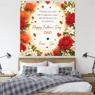 LIEBESGESCHENK ZUM VATERTAG  LEINWANDDRUCK