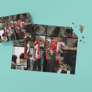Liebesgeschichte Foto-Collage-Puzzle Personalisi
