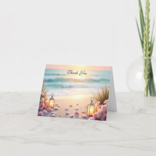 Liebesgeschichte in Oceanside unterhalb des Küsten Dankeskarte