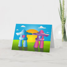 Liebesgestein Verlobungs- / Hochzeitskarte