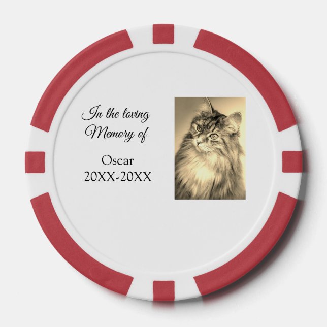 Liebesgeweih-Beerdigung hinzufügen Haustiernamensf Pokerchips (Vorderseite)
