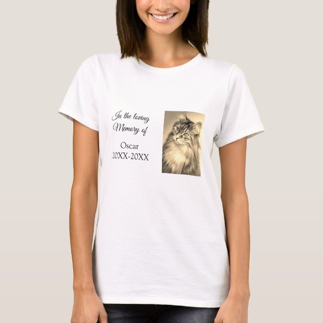 Liebesgeweih-Beerdigung hinzufügen Haustiernamensf T-Shirt (Vorderseite)
