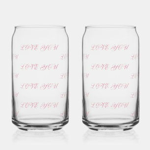 Liebesglas Romantisches Trinkglas Dosenglas
