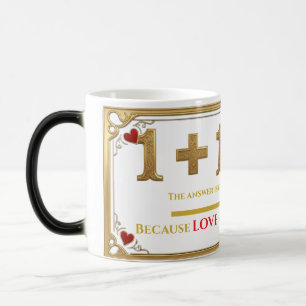 Liebesgleichungs-Tasse – 1+1 ist nicht immer 2 Tas Verwandlungstasse