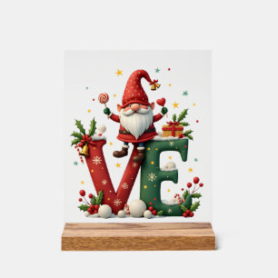 Liebesgnom-Weihnachten Acrylschild