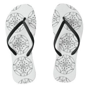 Liebesherz Katzen Kaleidoskop Flipflops