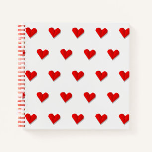 Liebesherz Origami Vektormuster Notizbuch