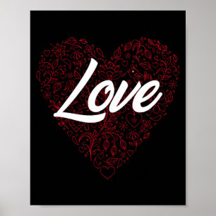 Liebesherz Paare Freund Freundin Valentinstag Poster
