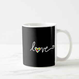 Liebesherz Puzzle Süße Autismus-Bewusstsein ASD Mä Kaffeetasse