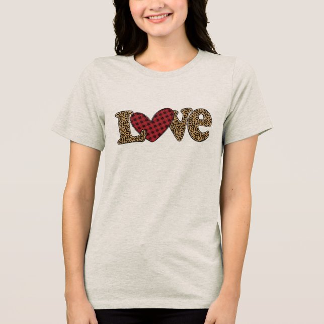 Liebesherz Tri-Blend Shirt (Vorderseite)
