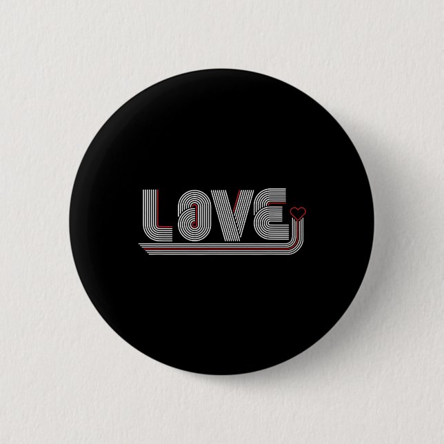 Liebesherz Valentinsdesign  Button (Vorderseite)