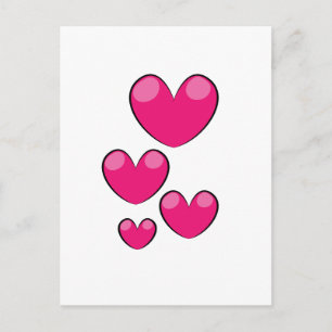 Liebesherzen Postkarte