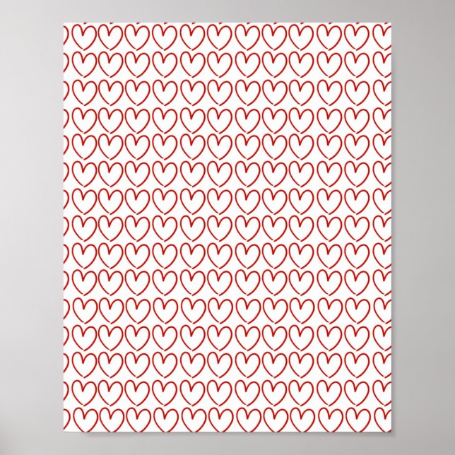 Liebesherzmuster Poster (Vorne)
