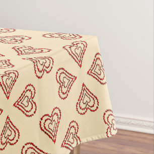 Liebesherzmuster Tischdecke