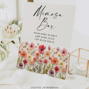 Liebeshochzeit Brause Dusche Mimosa Bar Schild