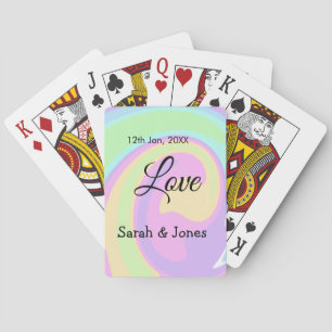 Liebeshochzeitspaar farbenfrohes Bohpattern Spielkarten