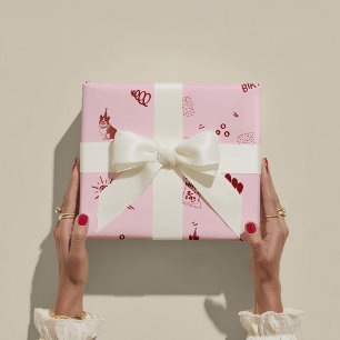 Liebeshund 1. Geburtstag – Süßer Welpe, Luftballon Geschenkpapier