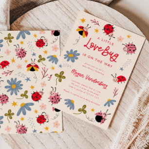 Liebeskäfer-Baby-Party-Einladung   Insekten-Einlad Einladung